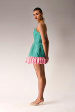 Load image into Gallery viewer, Hand woven Aso Oke Mini dress
Mini dress
Mint and pink mini dress