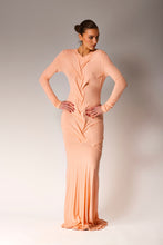 Load image into Gallery viewer, Peach bamboo dress.
Maxi peach dress.
Smocked maxi dress.