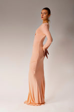 Load image into Gallery viewer, Peach bamboo dress.
Maxi peach dress.
Smocked maxi dress.