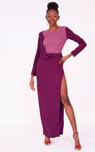 Load image into Gallery viewer, Asymmetrical plum dress