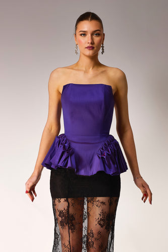 Pleated Peplum Top.