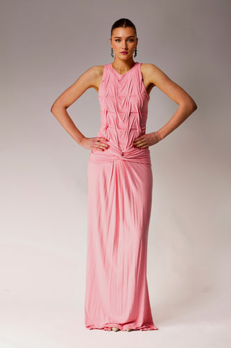 Pink Bamboo smocked dress.
Maxi Dress
