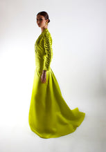 Load image into Gallery viewer, Maxi smocked dress.
Chartreuse maxi dress