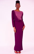 Load image into Gallery viewer, Asymmetrical plum dress