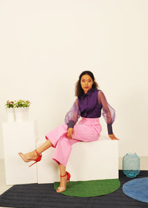 Pink ankle trouser